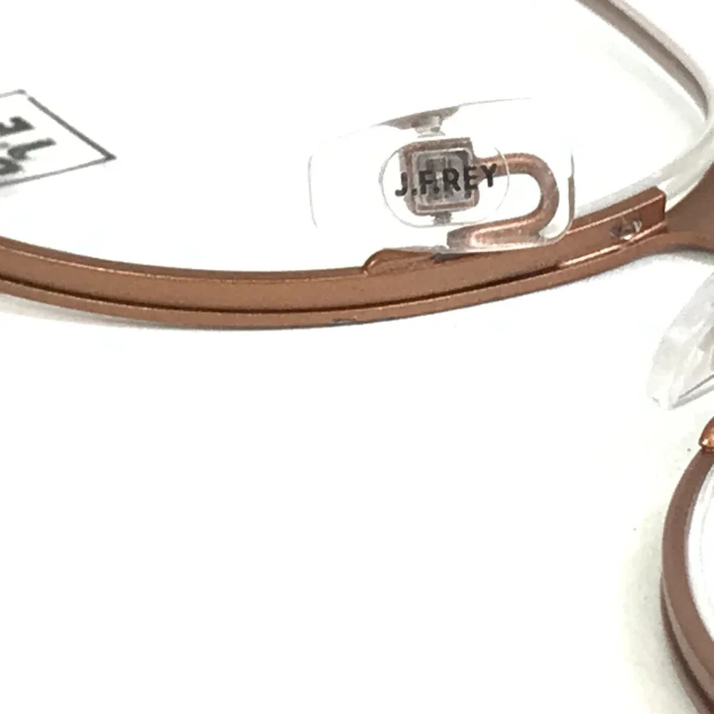 J. F. Rey Eyeglasses Frames JF2969 2090 Brown Rust Blue Wire Rim 51-17-143